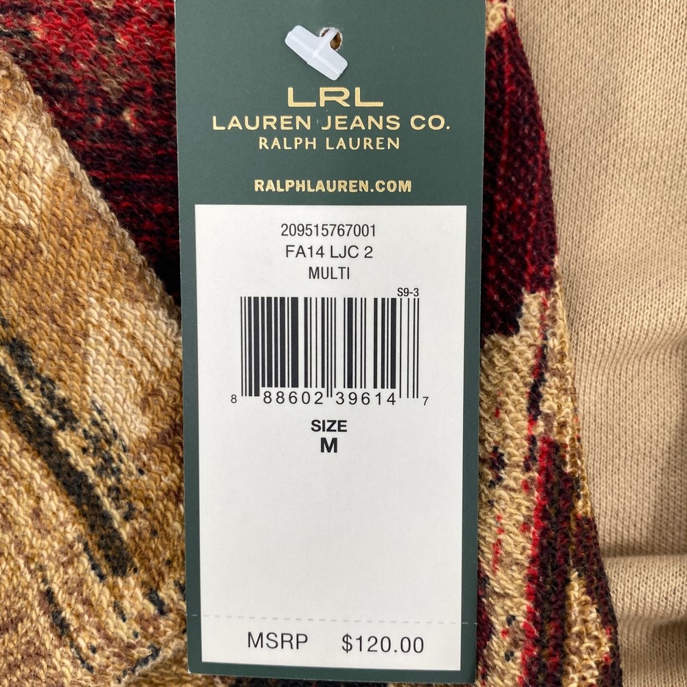 LRL Lauren Jeans Co. Ralph Lauren Womens Med Multi Aztec Southwestern Jacket NWT - Picture 10 of 11